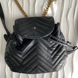 Princess Polly Chevron Black Backpack